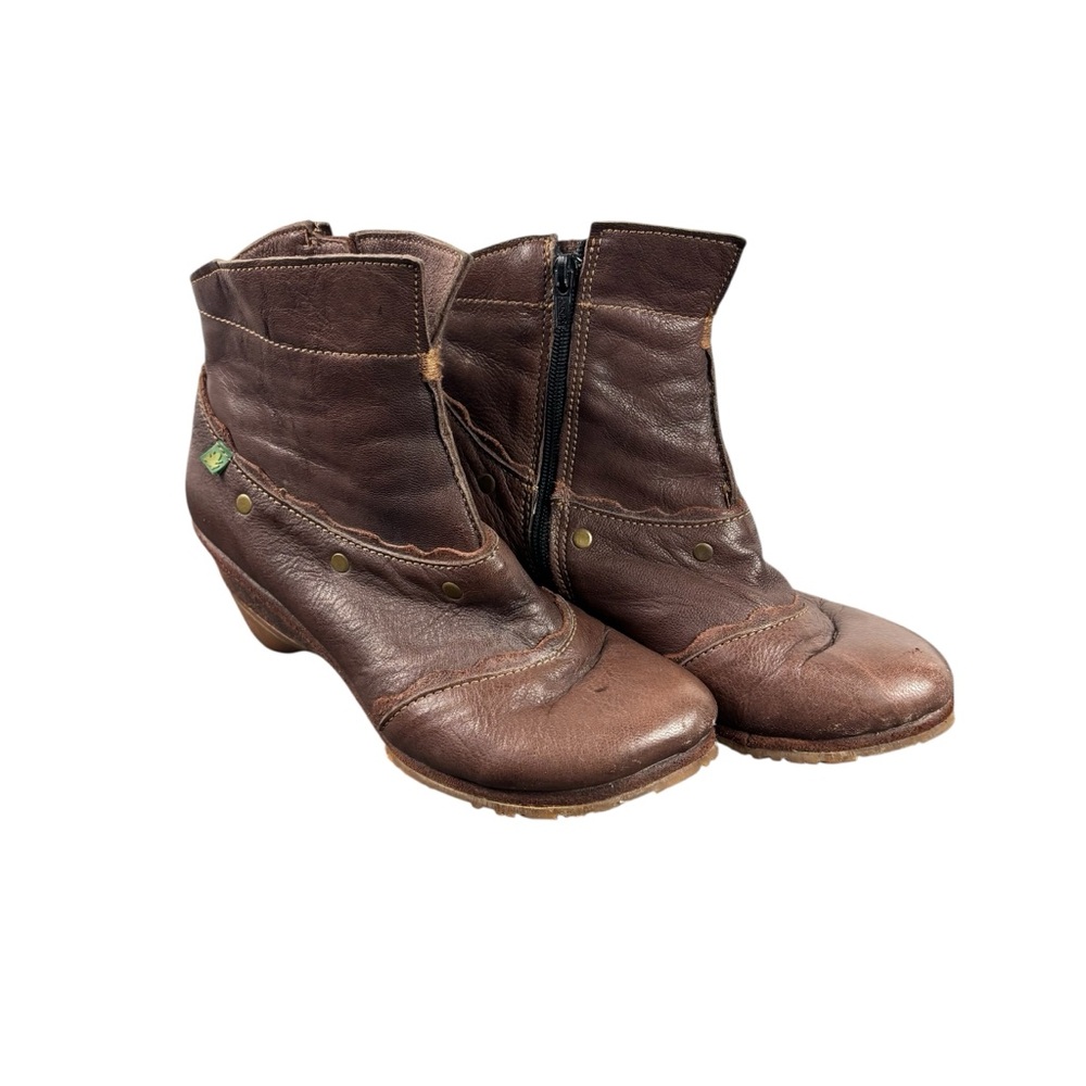 El Naturalista Botine 558 Brown Zip Up Ankle Boots  Size 38 / US 7